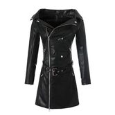 Women's Motorcycle Long Coat - The Black Ravens