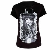 Women's Sexy Rocker Poker Top - The Black Ravens