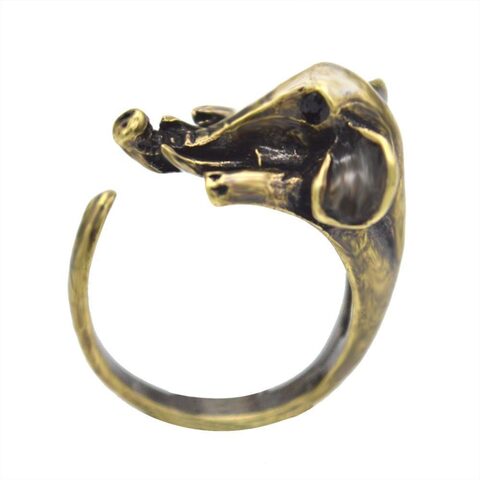 Women's Silver Elephants Rings - The Black Ravens