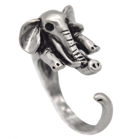Women's Silver Elephants Rings - The Black Ravens
