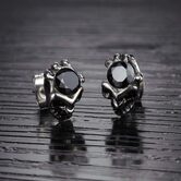 Women's Skeleton Head Rhinestone Earring - The Black Ravens