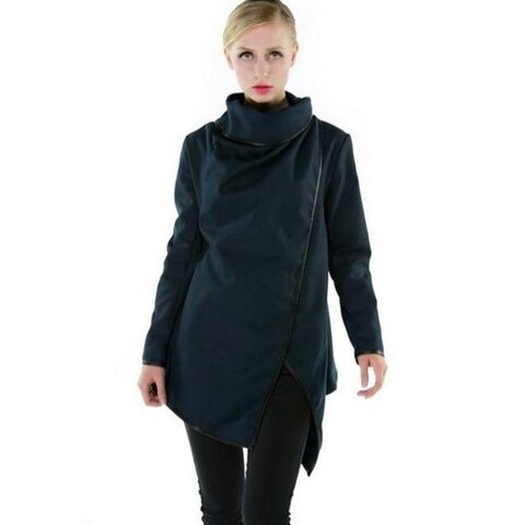 Women's Smart Slim Overcoat - The Black Ravens