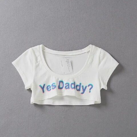 Yes Daddy Hot Crop Top - The Black Ravens