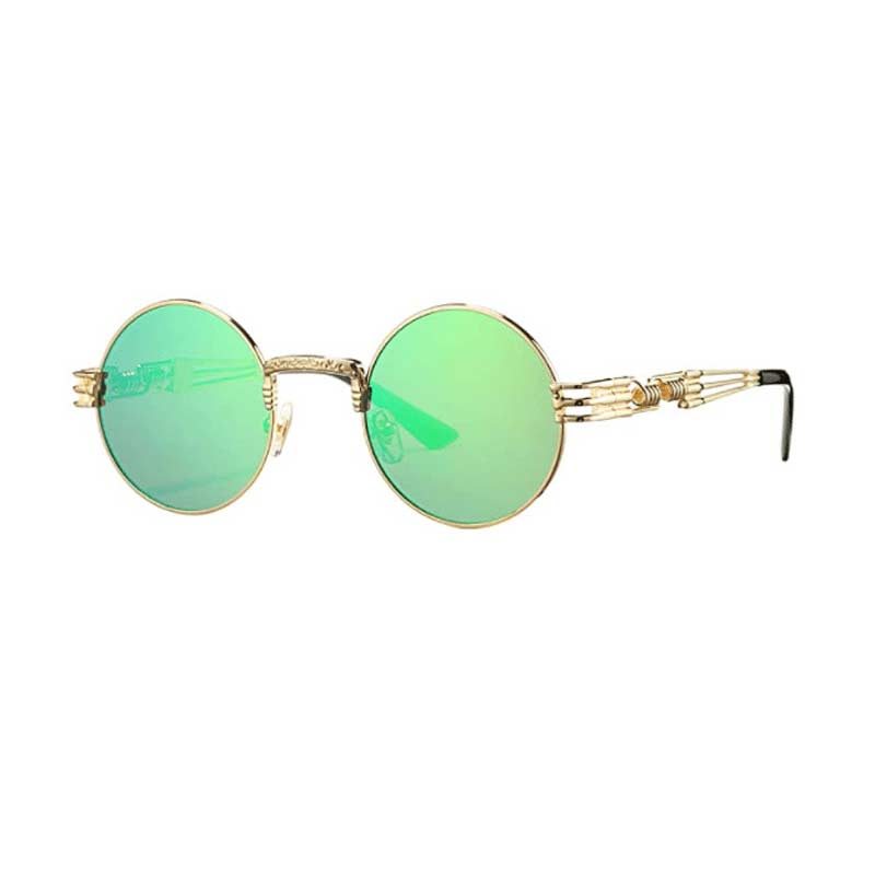 Gold Metal Frame Steampunk Sunglasses