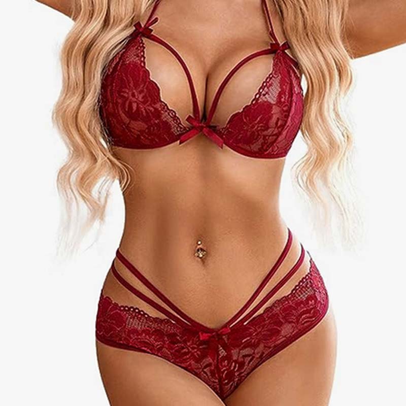 Sexy Lace Lingerie Bra and Panty Set
