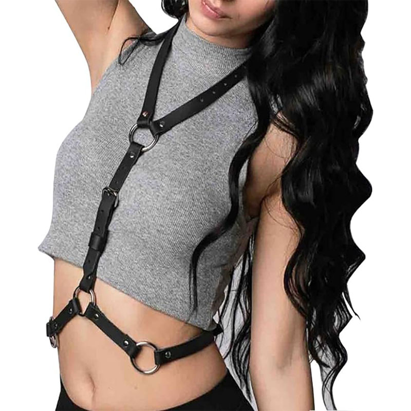 Sexy Punk Faux Leather Harness