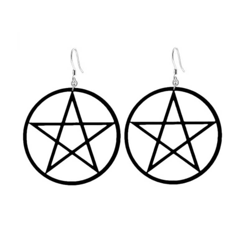 Oversize Pentagram Earrings