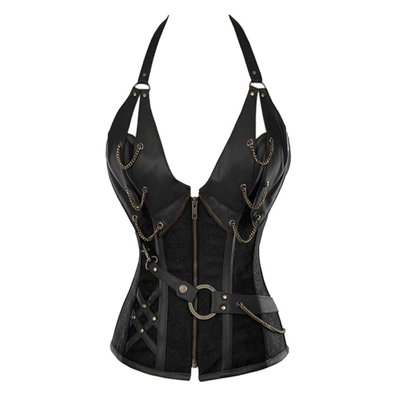 Steel Boned Retro Goth Steampunk Corset 