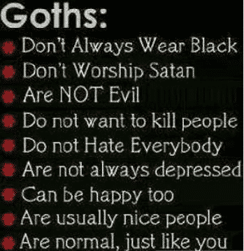 Goth checklist