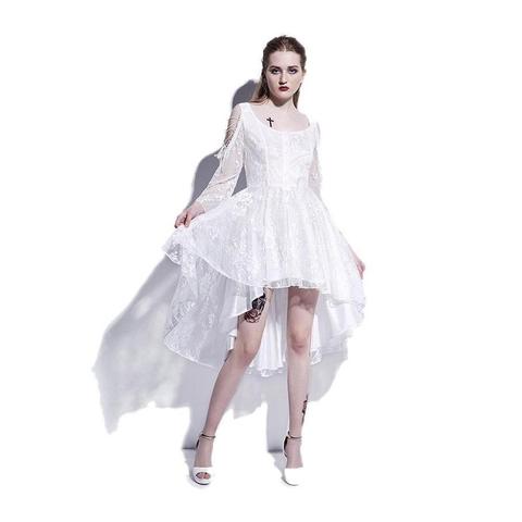 White Lace Gothic Dress