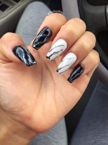 Marble Design Nails