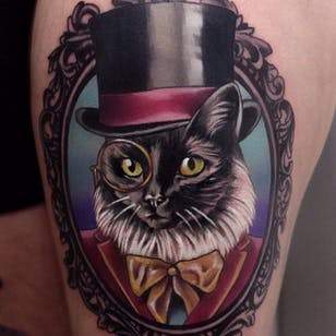 steampunk cat tattoo