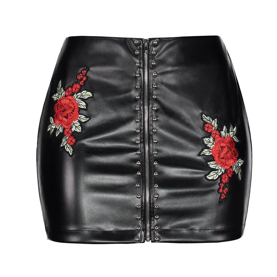 Gothic leather skirt