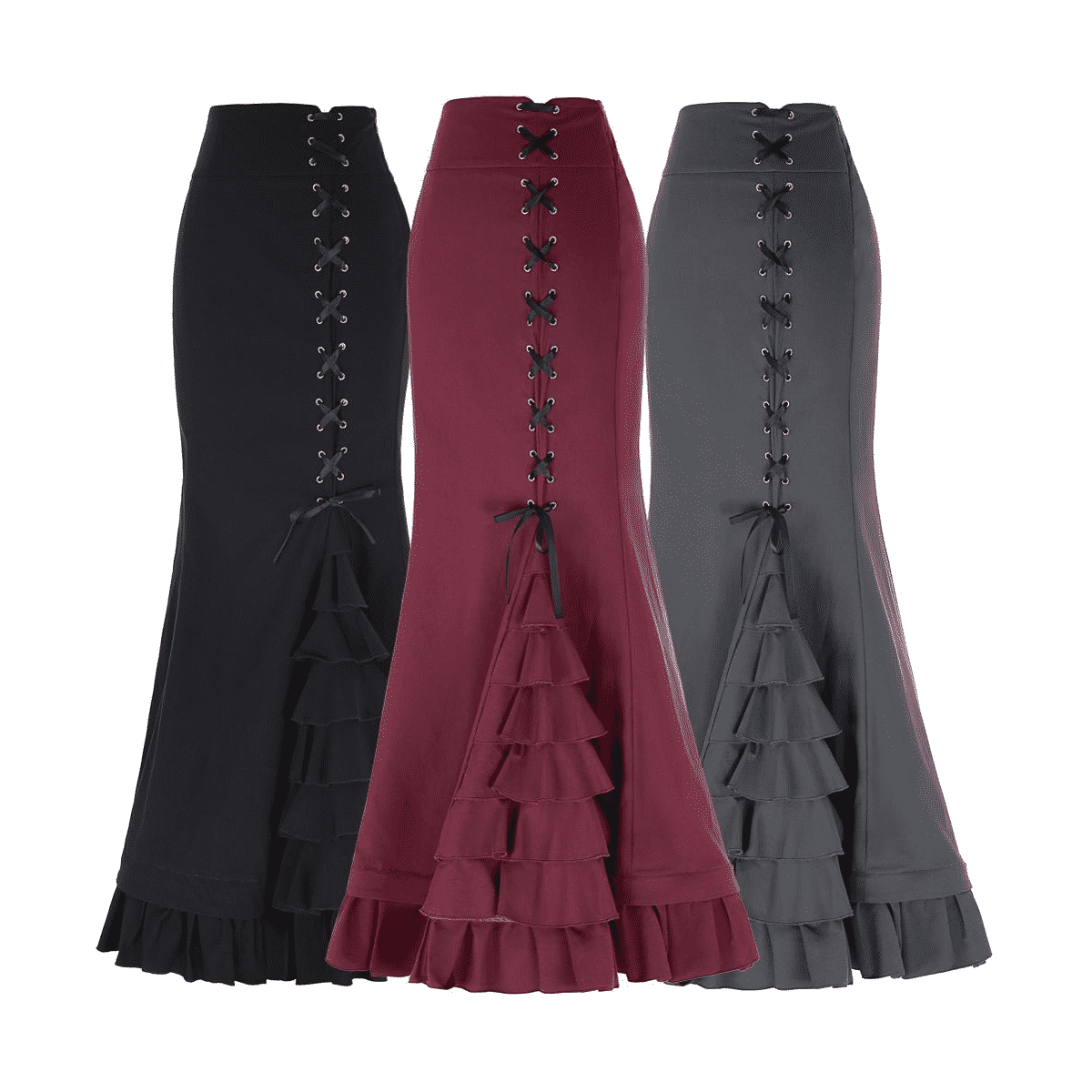 Steampunk Gothic Vintage Skirt - The Black Ravens