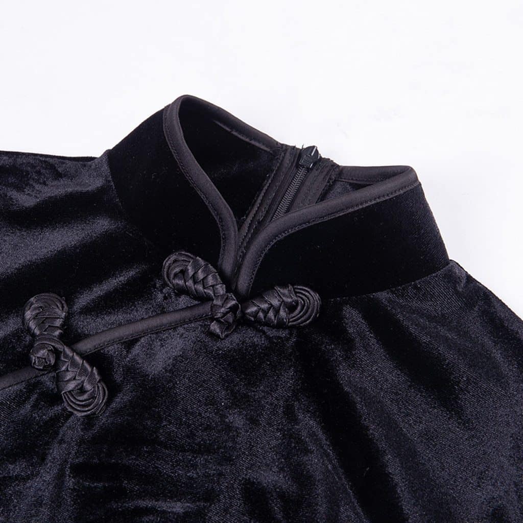 Ladies Vintage Chinese Slit Dress - The Black Ravens