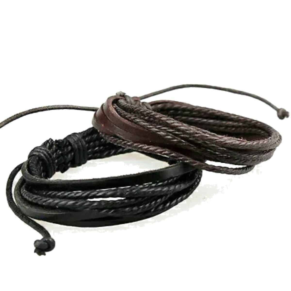Awesome Rocker Genuine Leather Bracelets For Guys - The Black Ravens