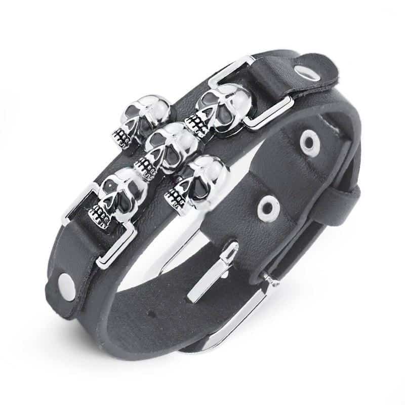 Eif Dock Vinatge Gothic Punk Skull Star Metal Multilayer Leather Bracelet  Men Bracelets  Bangles Male Arm Jewelry Style14  Fruugo BE
