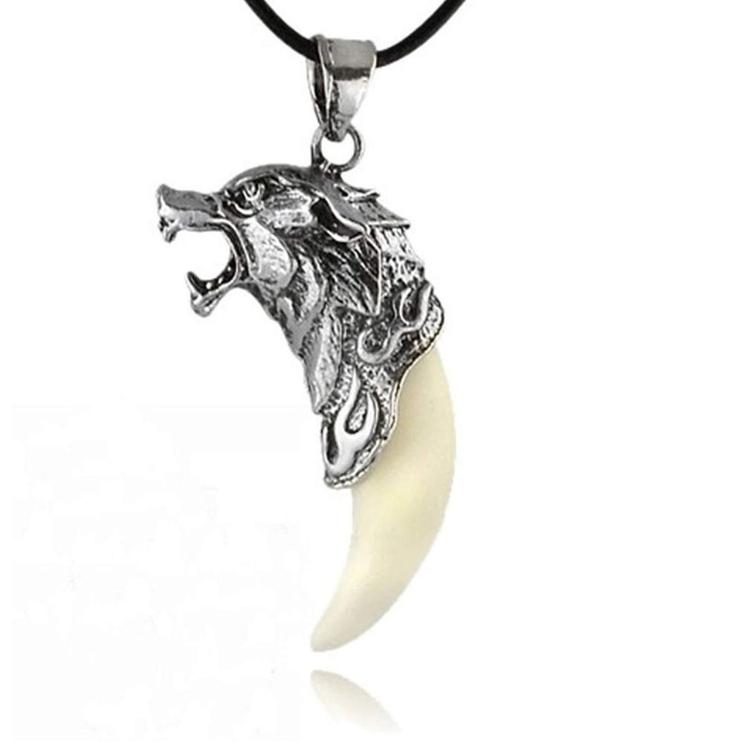 Badass Wolves Teeth Charm Necklaces - The Black Ravens
