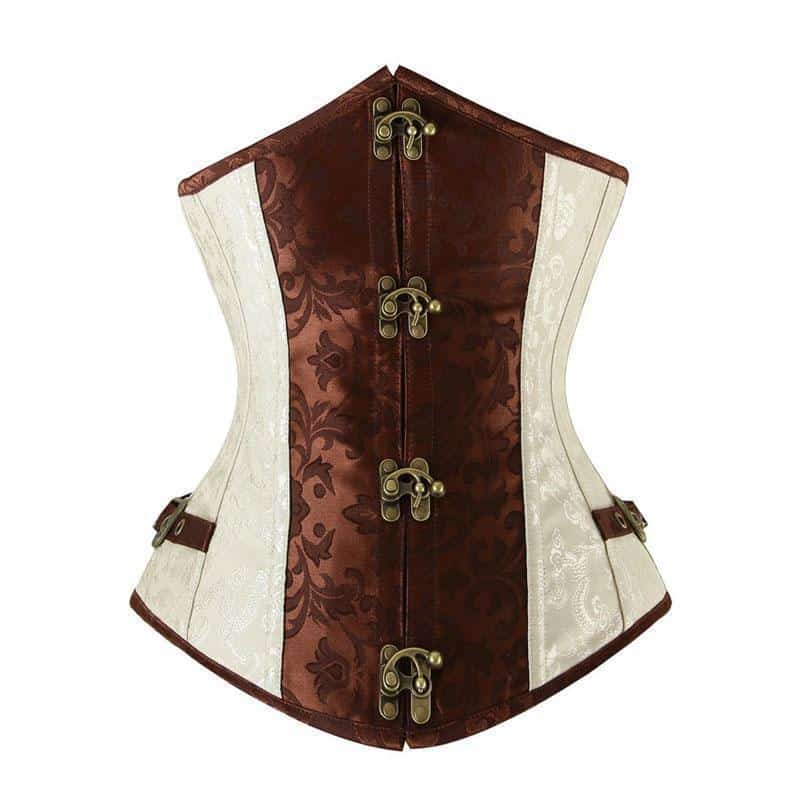 Brown and Ivory Bodice For Women - The Black Ravens