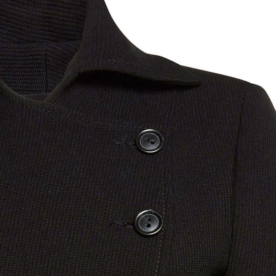 Button Up Fashion Black Jacket - The Black Ravens