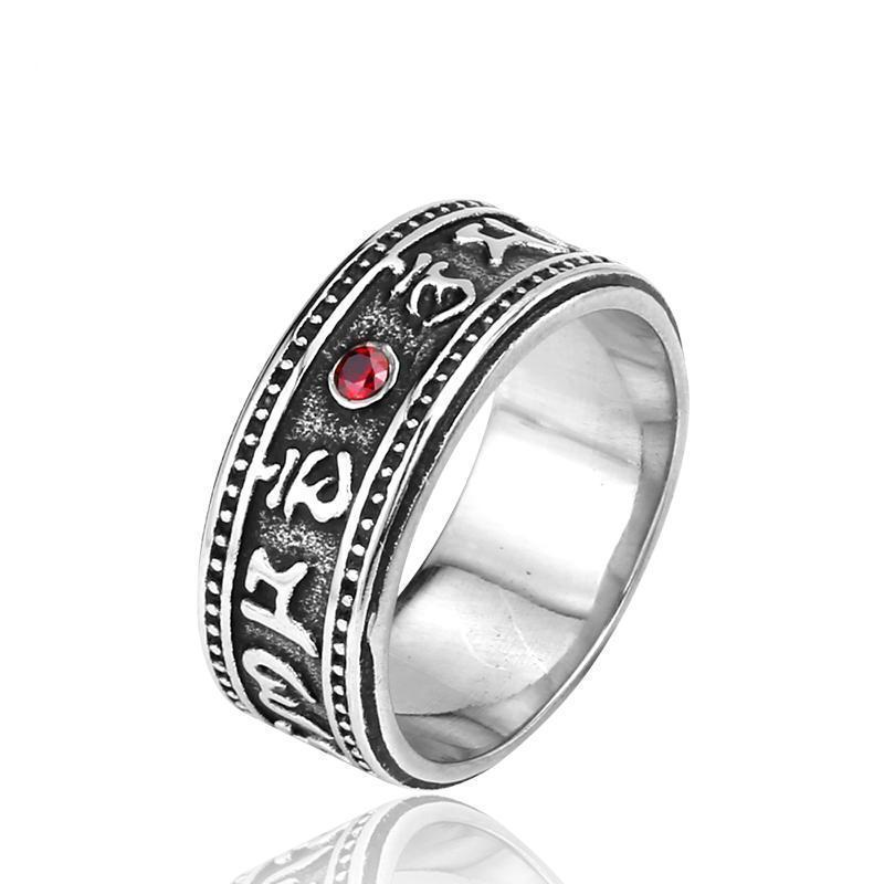 Cool Punk Red Charm Rings - The Black Ravens