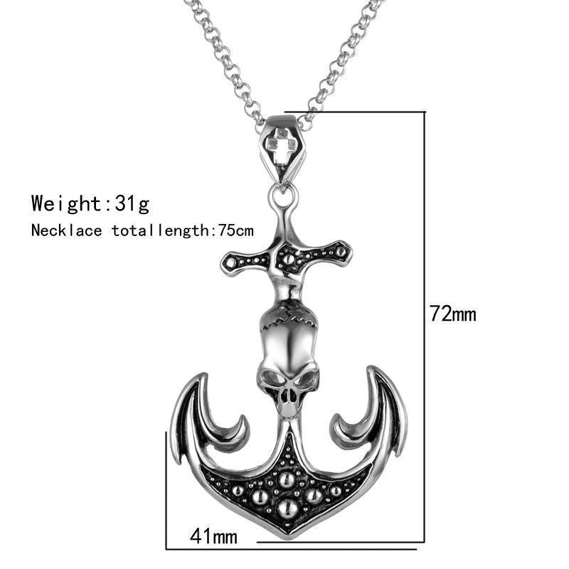 Cool Stainless Steel Gothic Seaman Pendant Charm - The Black Ravens