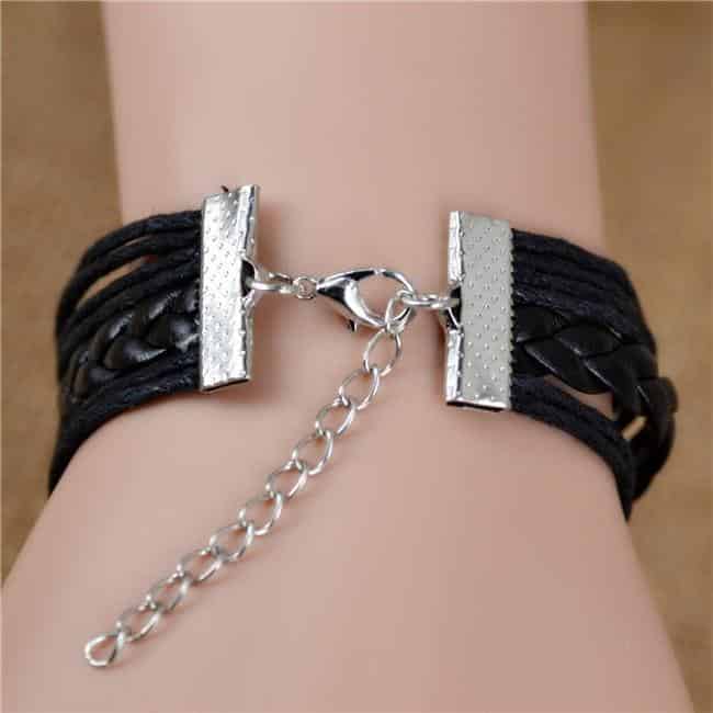 Cool Unisex Leaf Charm Handmade Bracelet - The Black Ravens