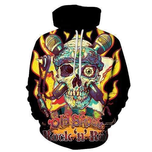 Crazy Colorful Rock and Roll Hooded Jacket - The Black Ravens
