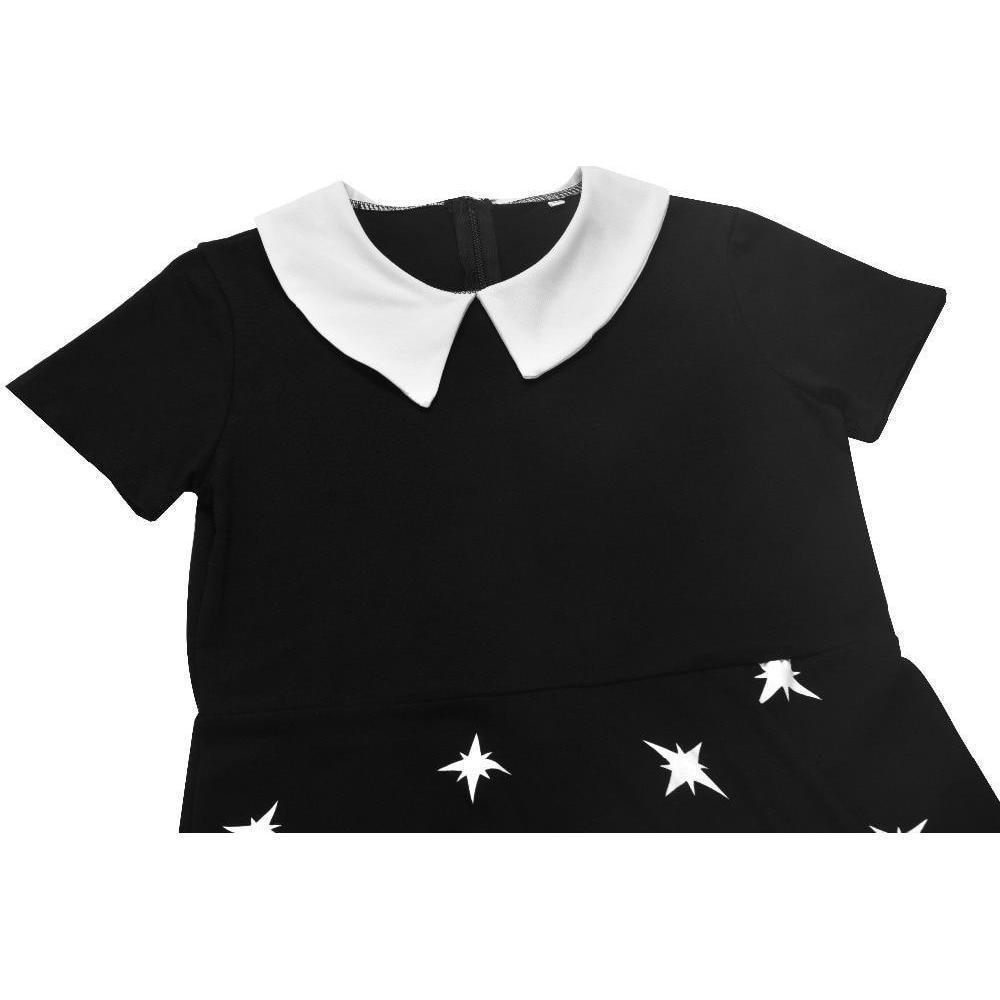 Cute Black Zodiac Starry Night Dresses - The Black Ravens