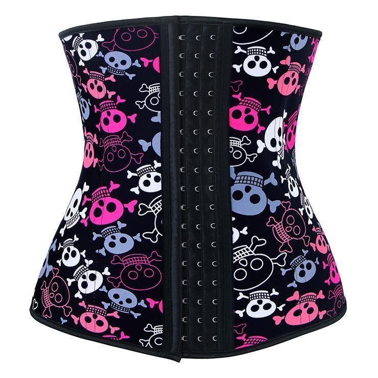 Cute Blue, Pink and White Skull Corsets - The Black Ravens