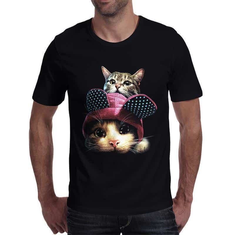 Cute Kitten With A Hat Top For Guys - The Black Ravens