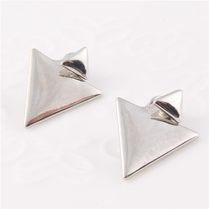 Cute Modern Triangular Pyramid Earring Studs - The Black Ravens