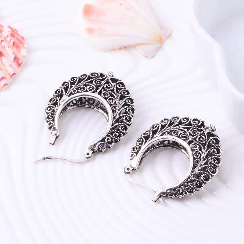 Cute Real Sterling Silver Floral Earring - The Black Ravens