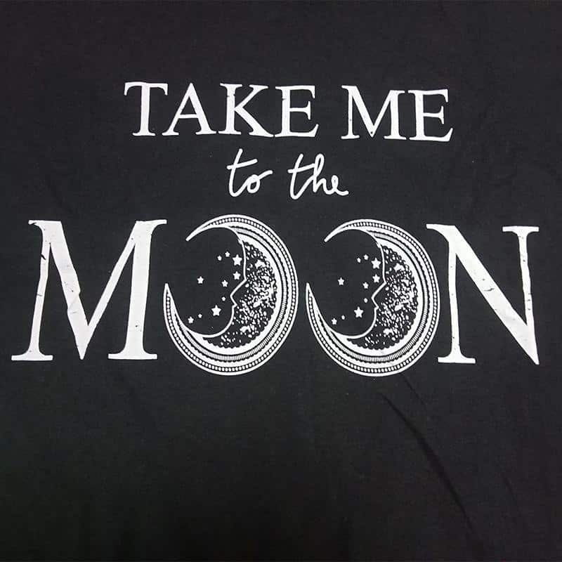 Dark Punk Take Me To The Moon Ladies Shirt - The Black Ravens