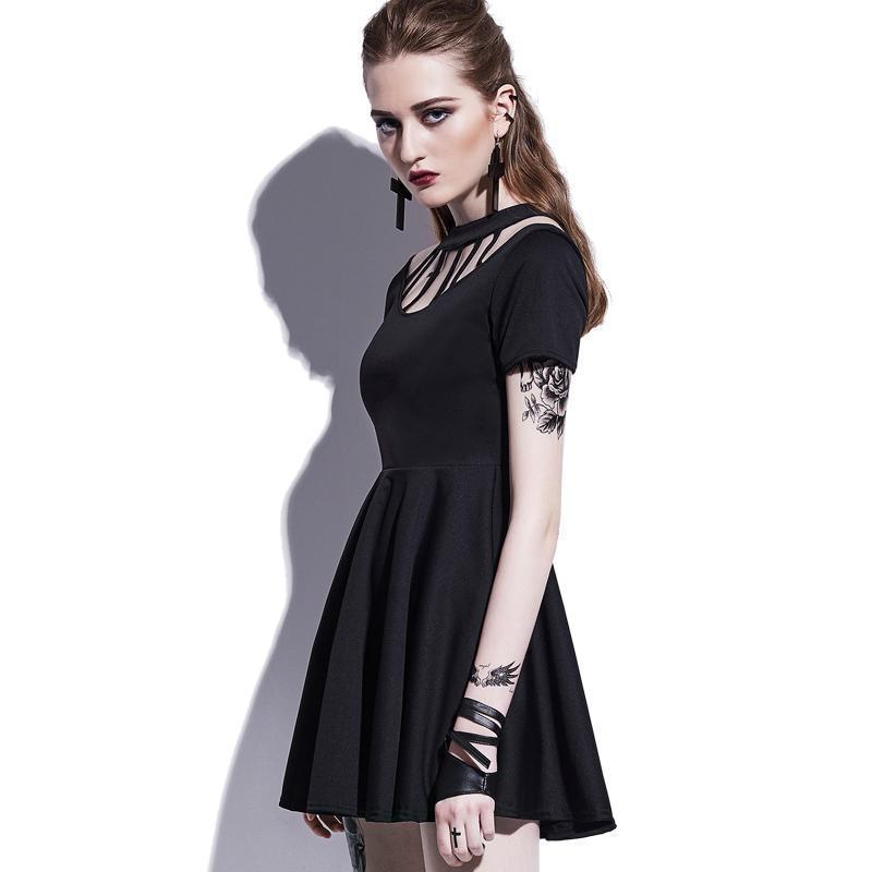 Gothic Backless Summer Street Mini Dresses - The Black Ravens