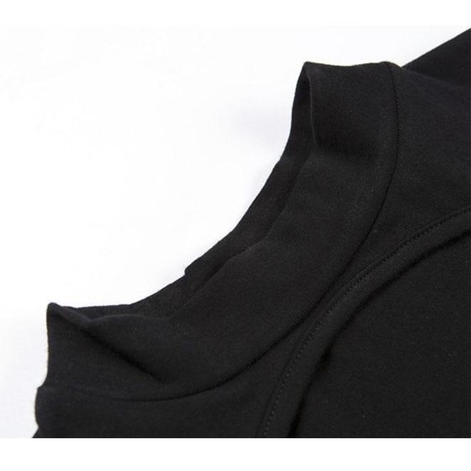 Gothic Cat Eyes Print Sleeveless Dress - The Black Ravens