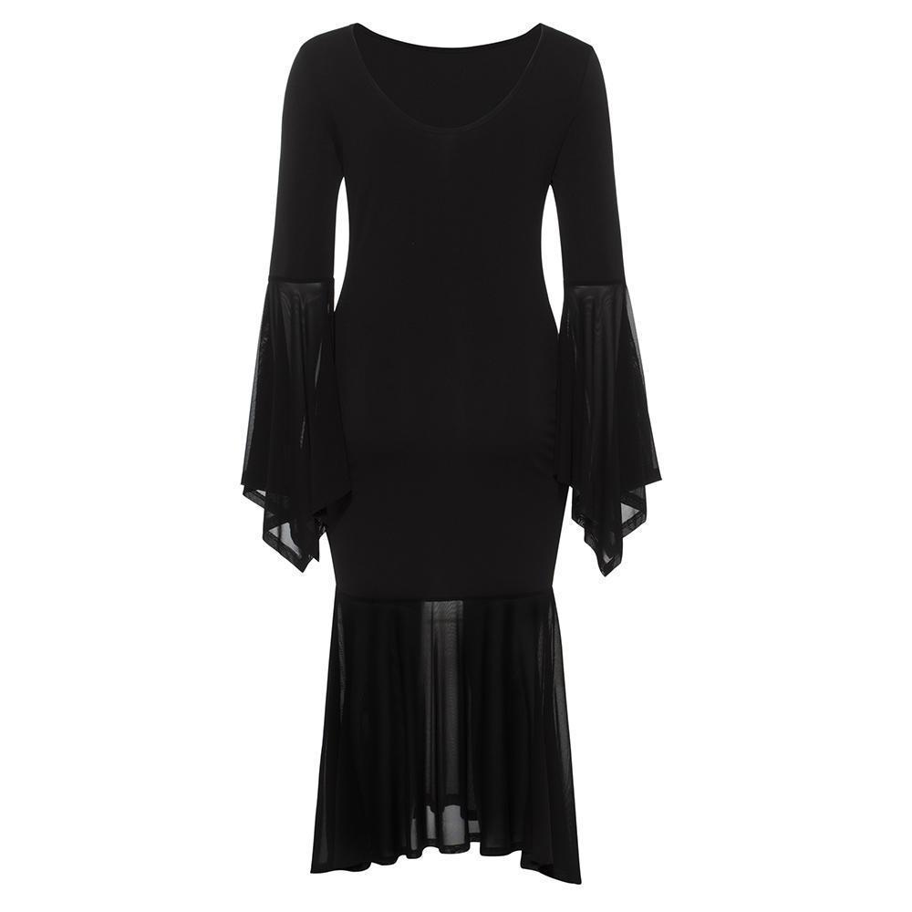 Gothic Maxi Mermaid Vintage Dress - The Black Ravens