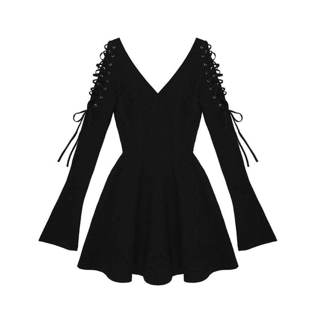 Hollow Chest Girls' Bandage Mini Dress - The Black Ravens
