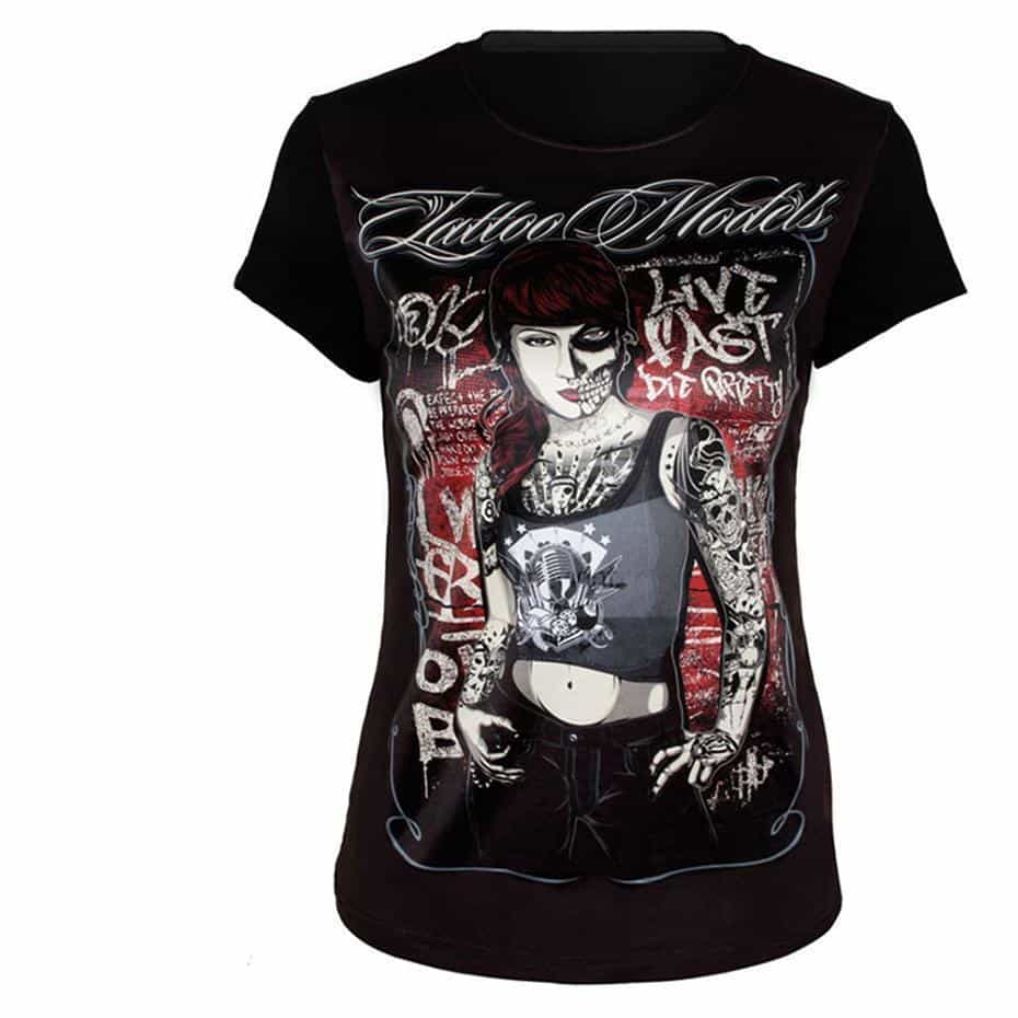 Hot Rockstar Casual Tees For Women - The Black Ravens