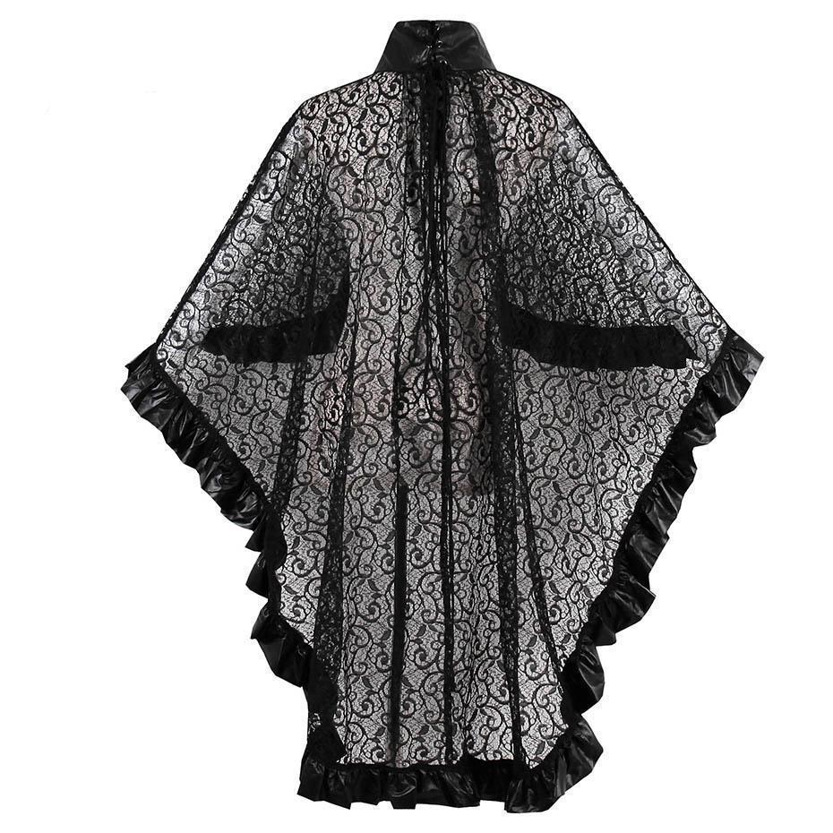 Lace and Leather Women's Cloak - The Black Ravens