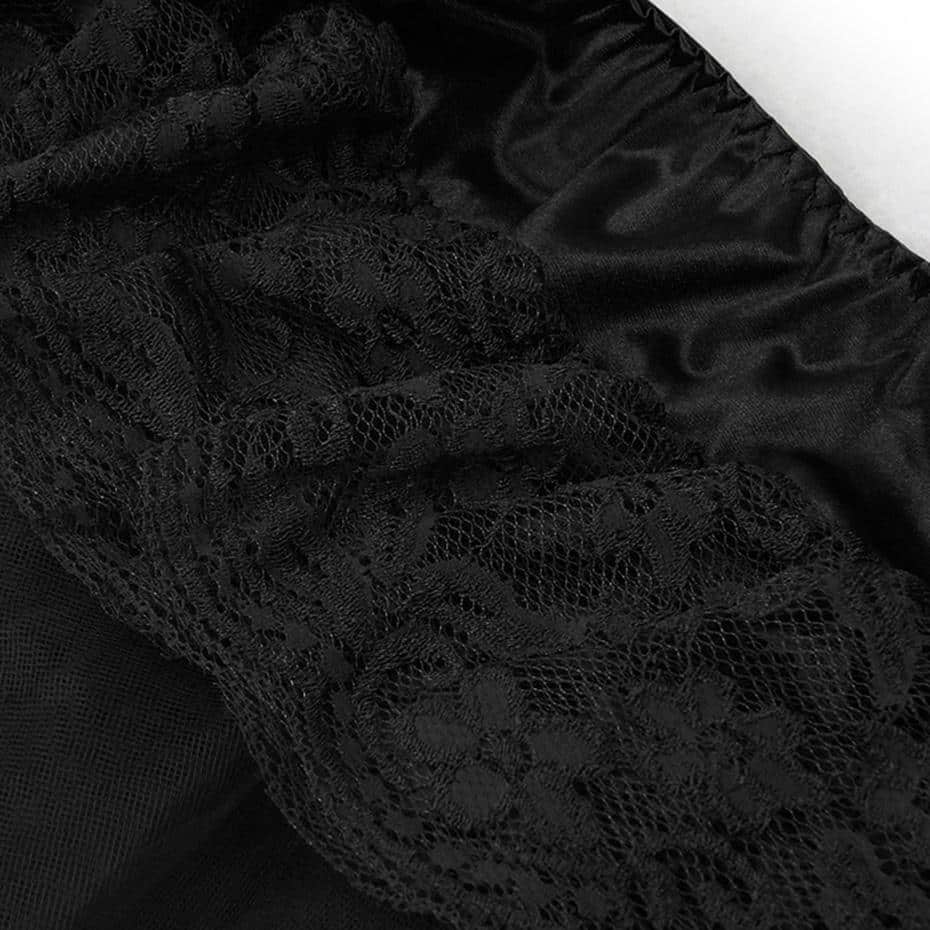 Lace Back Summer Gothic Maxi Skirts - The Black Ravens