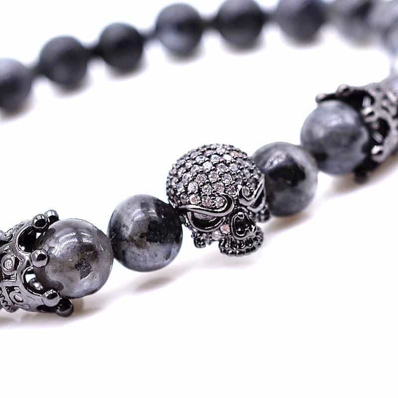 Men's Handmade Gemstones Bracelets - The Black Ravens