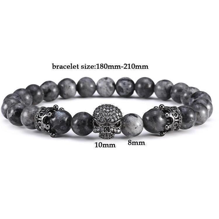 Men's Handmade Gemstones Bracelets - The Black Ravens