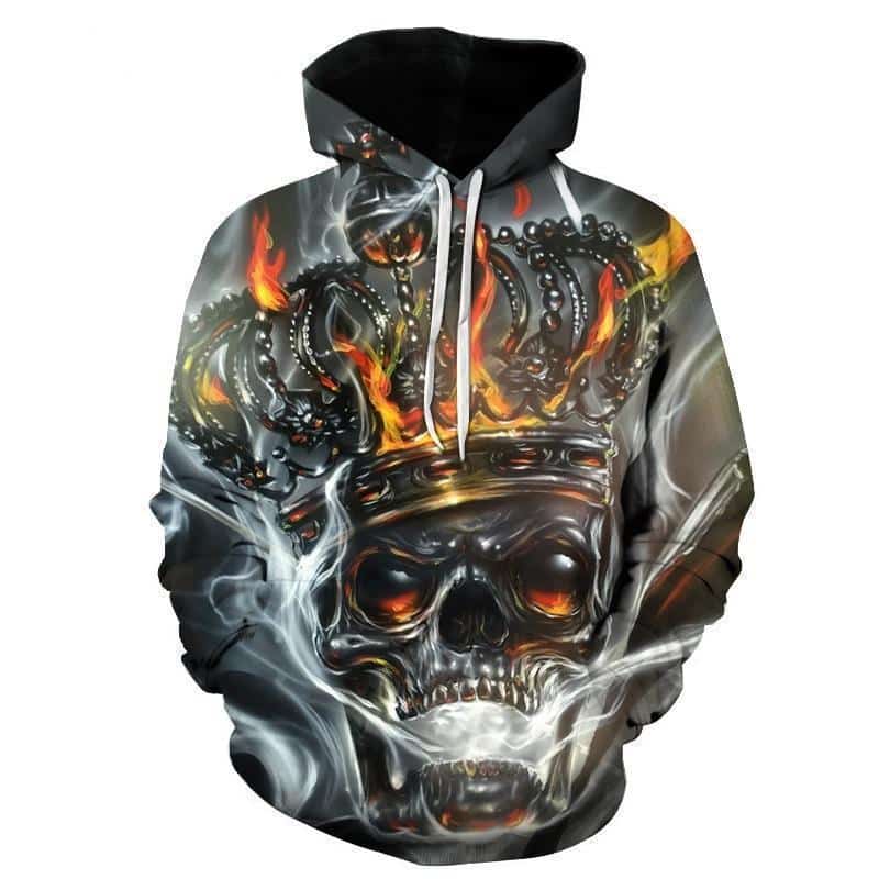 Metal Crown Hooded Sweatshirt For Men - The Black Ravens
