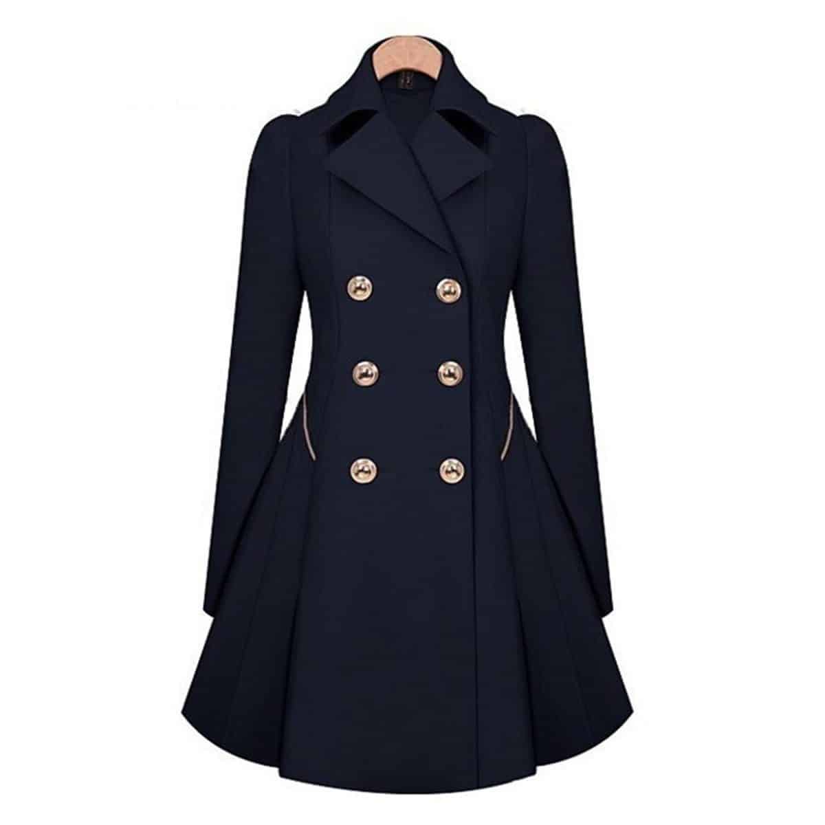 Office Lady Warm Winter Trench Coat - The Black Ravens