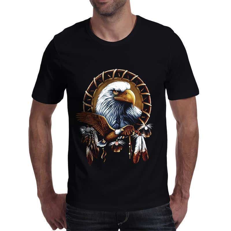 Powerful Men's Eagle T-Shirt For Guys - The Black Ravens