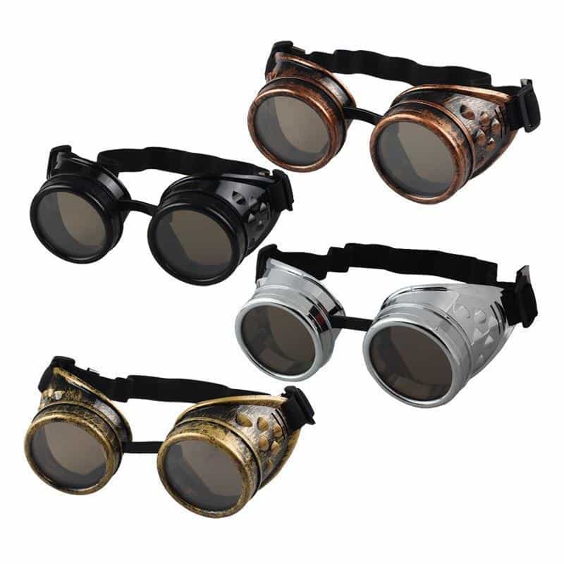 Unisex Bronze, Copper, Black, and Silver Steam Punk Sunglasses - The Black Ravens