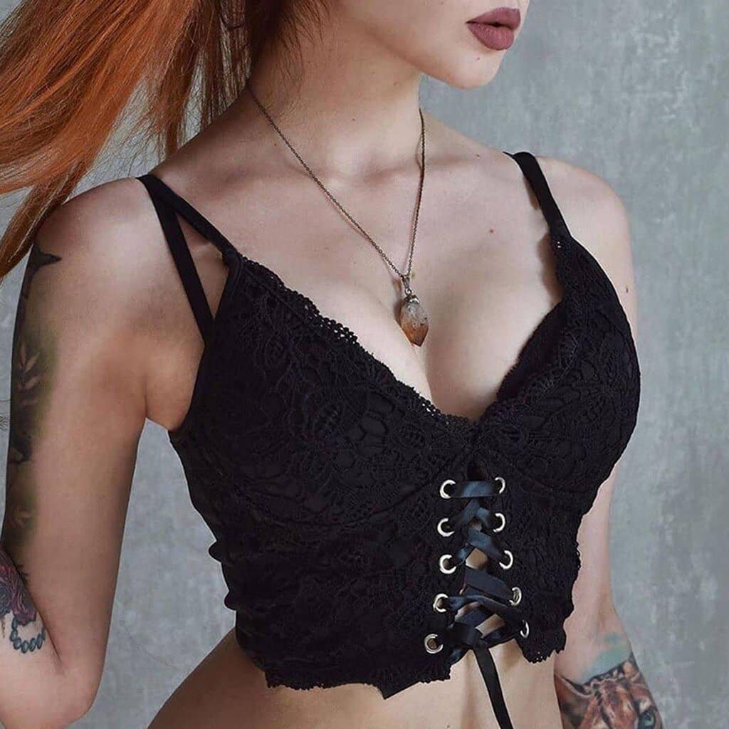 Cute Sexy Lace-up Cami - The Black Ravens