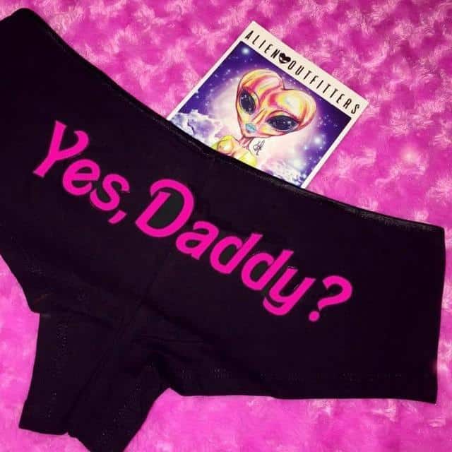 Yes Daddy Naughty Panty Lingerie - The Black Ravens