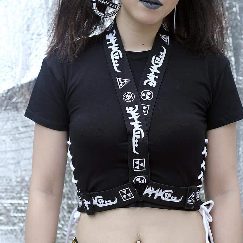 Punk Bondage Printing Strap Harness - The Black Ravens